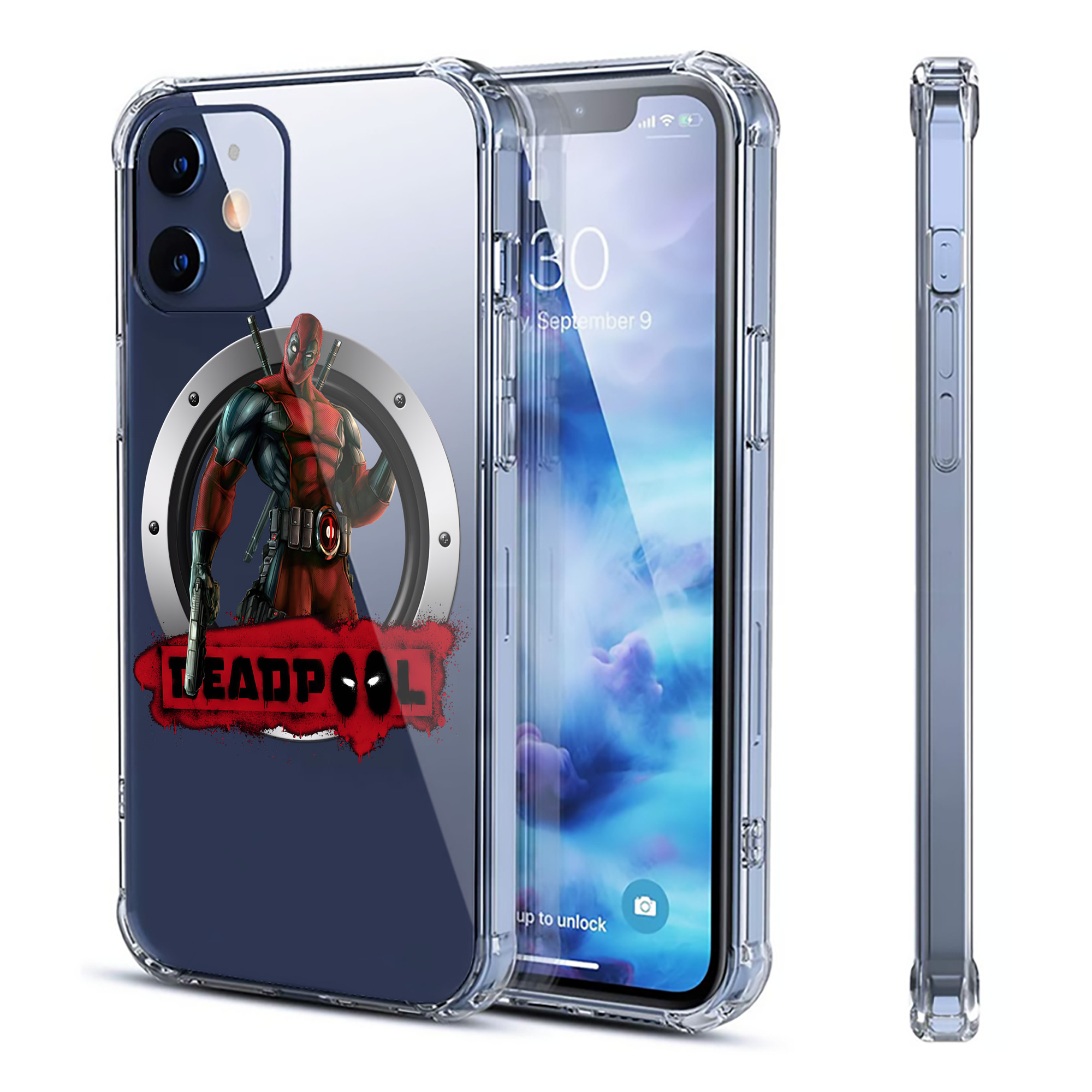 （画像用） Deadpool デッドプール 【iPhone 12シリーズ対応】透明スマホケース（クリアソフトケース）